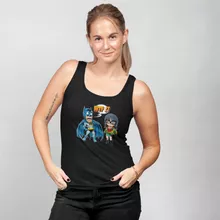 Camiseta Mujer sin mangas Batman “Batman y Robin” – Parodia de One Piece
