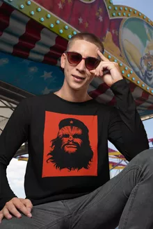 Chewbacca Langarm T-Shirt – Parodie auf Star Wars