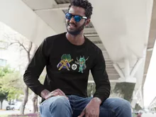 Capricorn Shura Lange Mouwen T-Shirts “Capricorn Shura en Dragon Shiryu” – Saint Seiya parodie