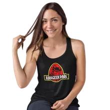Camisola de alças Mulher “Yoshi e Parque Jurássico” – Yoshi de parodia