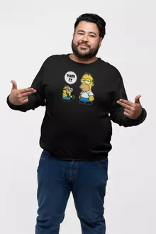 Kevin Minion Pullover “Kevin Minion et Homer Simpson” – Parodie auf Minions