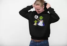 Yoda Kapuzenpullover “Yoda von Star Wars und Gott von DBZ” – Parodie auf Star Wars