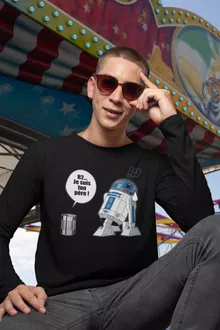 T-Shirt à manches longues R2-D2 « Boîte de conserve ... » – Parodie Star Wars