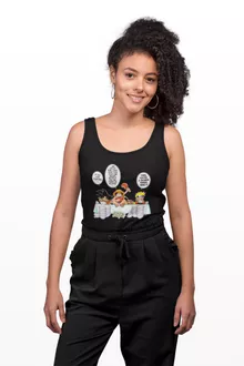 Son Goku Women's Tank Top “Son Goku, Naruto and Luffy” – Naruto parody