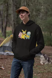 SpongeBob Kapshirt “SpongeBob, Octo Tentakel, Patrick Ster en Pikachu” – Pokémon parodie