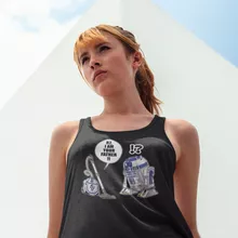 Camiseta Mujer sin mangas R2-D2 – Parodia de Star Wars