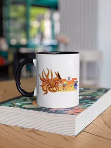 Pikachu Mug “Pikachu, Ash and Kyubi” – Pokémon parody