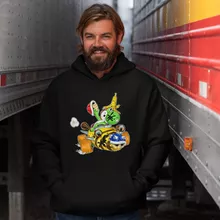 Yoshi Kapuzenpullover – Parodie auf Mario Kart