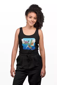 Camisola de alças Mulher Link “Link e Casa do Kame” – Zelda de parodia