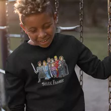 Eddard Truien voor kinderen “Eddard, Catelyn, Robb, Sansa, Arya, Brian, Rickon en Tony Stark (Robert Downey Jr Caricature)” – Game of Thrones parodie