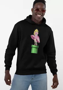 Sudadera con capucha Princesa Peach – Parodia de Super Mario