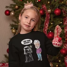Felpa Bambino e ragazzo Darth Vader “Darth Vader e George Lucas - I am your Father” – Parodia dei Star Wars