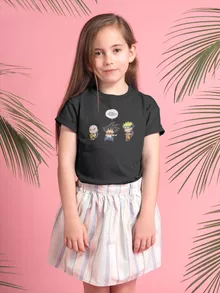 T-shirt Enfant Fille Sangoku « Tortue ninja !? » – Parodie Naruto