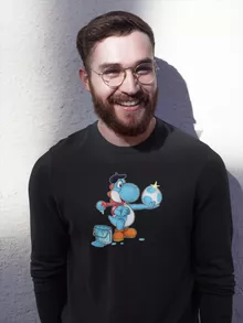 Felpa “Yoshi blu chiaro” – Parodia dei Yoshi