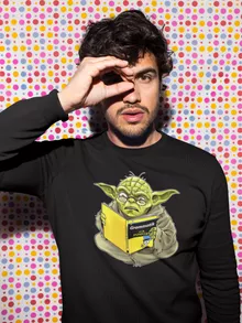Yoda Pullover “Grammatik für Dummies” – Parodie auf Star Wars