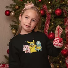 SpongeBob Kids Sweater “SpongeBob, Squidward Tentacles, Patrick Star and Pikachu” – Pokémon parody