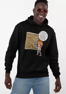 Sweat à capuche Nami « Les prévisions de Météo Pirate pour le prochain épisode ! » – Parodie One Piece