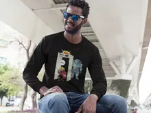 T-Shirt à manches longues Edward « Détecteur de métaux ! » – Parodie Full Metal Alchemist