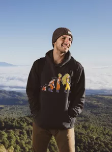 Felpa con cappuccio Son Goku “La teoria dell'evoluzione” – Parodia dei Dragon Ball Z