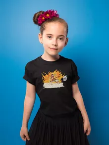 T-shirt Enfant Fille Natsu « Allumer le Feu !! » – Parodie Fairy Tail