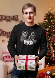 Darth Vader Langarm T-Shirt “Darth Vader und Darth Sidious X Men In Black” – Parodie auf Star Wars
