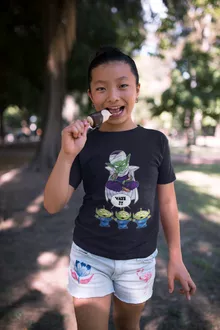Piccolo Mädchen Kinder T-Shirt “Piccolo und die Aliens” – Parodie auf Toy Story
