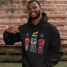 Sweat à capuche Batman « Un léger problème de conception au niveau du masque... » – Parodie Deadpool