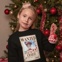 Pull Enfant Charlie « Mystérieux Wanted » – Parodie Où est Charlie
