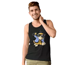 Pokémon Lustiges Schwarz Herren Tank Top - Enton (Pokémon Parodie signiert OKIWOKI - Hochwertiges Herren-Tank Top - Ref : 599)