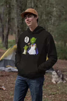 Felpa con cappuccio Yoda “Yoda e Dio” – Parodia dei Star Wars
