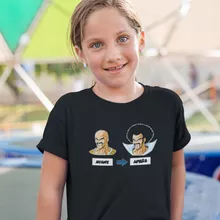 T-shirt Enfant Fille Nappa « Avant - Après » – Parodie Dragon Ball Z