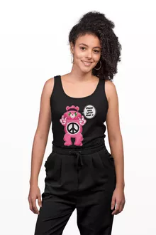 Women's Tank Top “Peace and Love - Hippie Version” – The Care Bears parody
