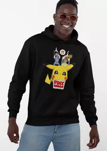 Felpa con cappuccio Pikachu “Free Hugs” – Parodia dei Pokémon