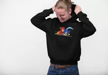 Kapuzenpullover “Flash und Speedy Gonzales und Sonic und Road Runner” – Parodie auf Flash