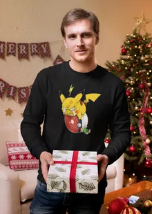 T-Shirts de manga comprida Pikachu “Pikachu e Ash Ketchum” – Pokémon de parodia