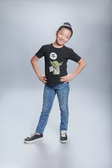 T-shirt Enfant Fille Yoda « Vert, je suis !! » – Parodie Star Wars
