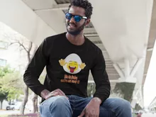 T-Shirt à manches longues Humoristique « Va te faire cuire un oeuf !! » – Parodie Funny