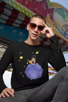 Maglietta a maniche lunge Il piccolo principe Vegeta – Parodia dei Dragon Ball Z