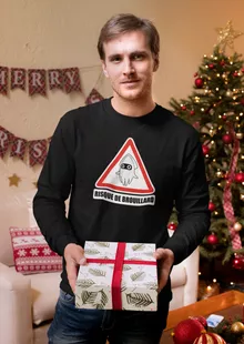 T-Shirt à manches longues Poulba « Risque de Brouillard ! » – Parodie Mario Kart