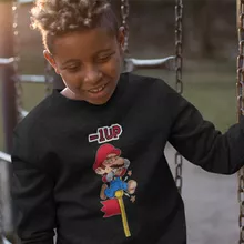 Felpa Bambino e ragazzo Mario – Parodia dei Super Mario