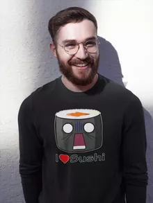 Pull « I Love Sushi ! NOOOO !! » – Parodie Japon Culture