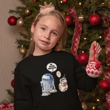 R2-D2 Kinder Pullover “R2-D2 und BB-8” – Parodie auf Star Wars