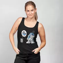 Camiseta Mujer sin mangas R2-D2 “I am your father” – Parodia de Star Wars