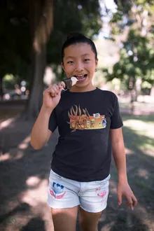 T-shirt Enfant Fille Naruto « Un nouveau dresseur... » – Parodie Pokémon