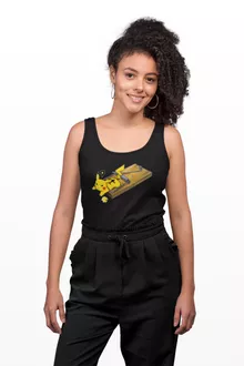Camiseta Mujer sin mangas Pikachu – Parodia de Pokémon