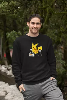 Pull Pikachu « En Charge... Ne pas déranger ! » – Parodie Pokémon