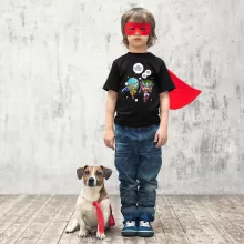 T-shirt Enfant Shun « Attends que je t'attrape !! » – Parodie Saint Seiya