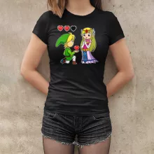 Camiseta Mujer Link “Link y Zelda” – Parodia de Zelda