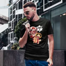 T-shirt Titan Colossal VS Luffy « Steak Titanesque... » – Parodie One Piece