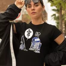 T-shirt Femme R2-D2 « R2, je suis ton père (SD) » – Parodie Star Wars